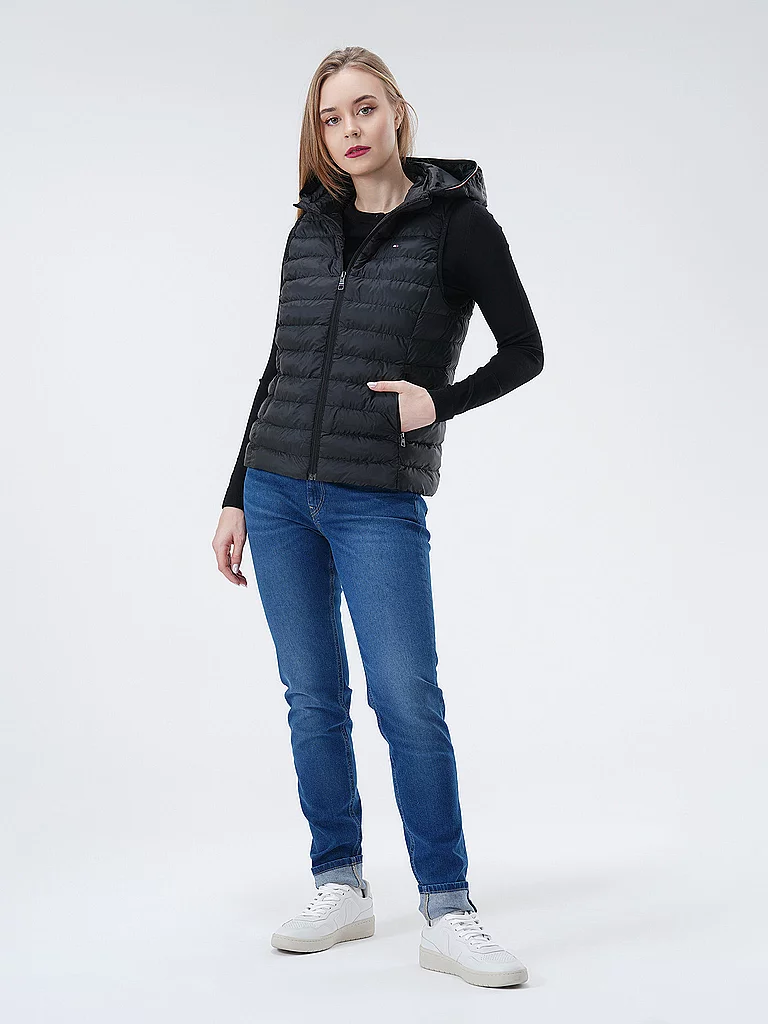 TOMMY HILFIGER Steppgilet schwarz | XXL